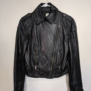 Aqua real leather jacket